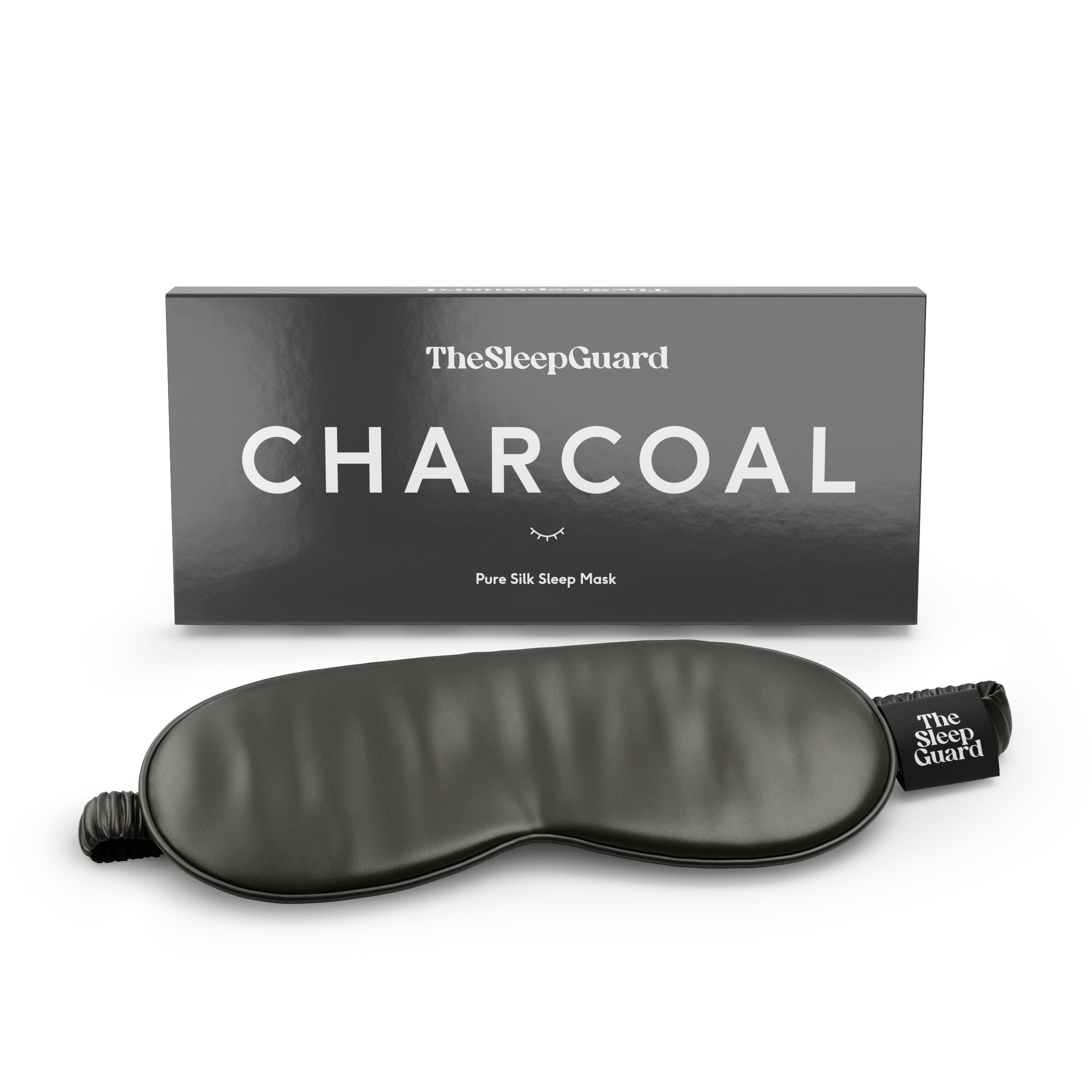 Pure Silk Sleep Mask [100% 6A Mulberry Silk, 22 Momme] - Charcoal Grey