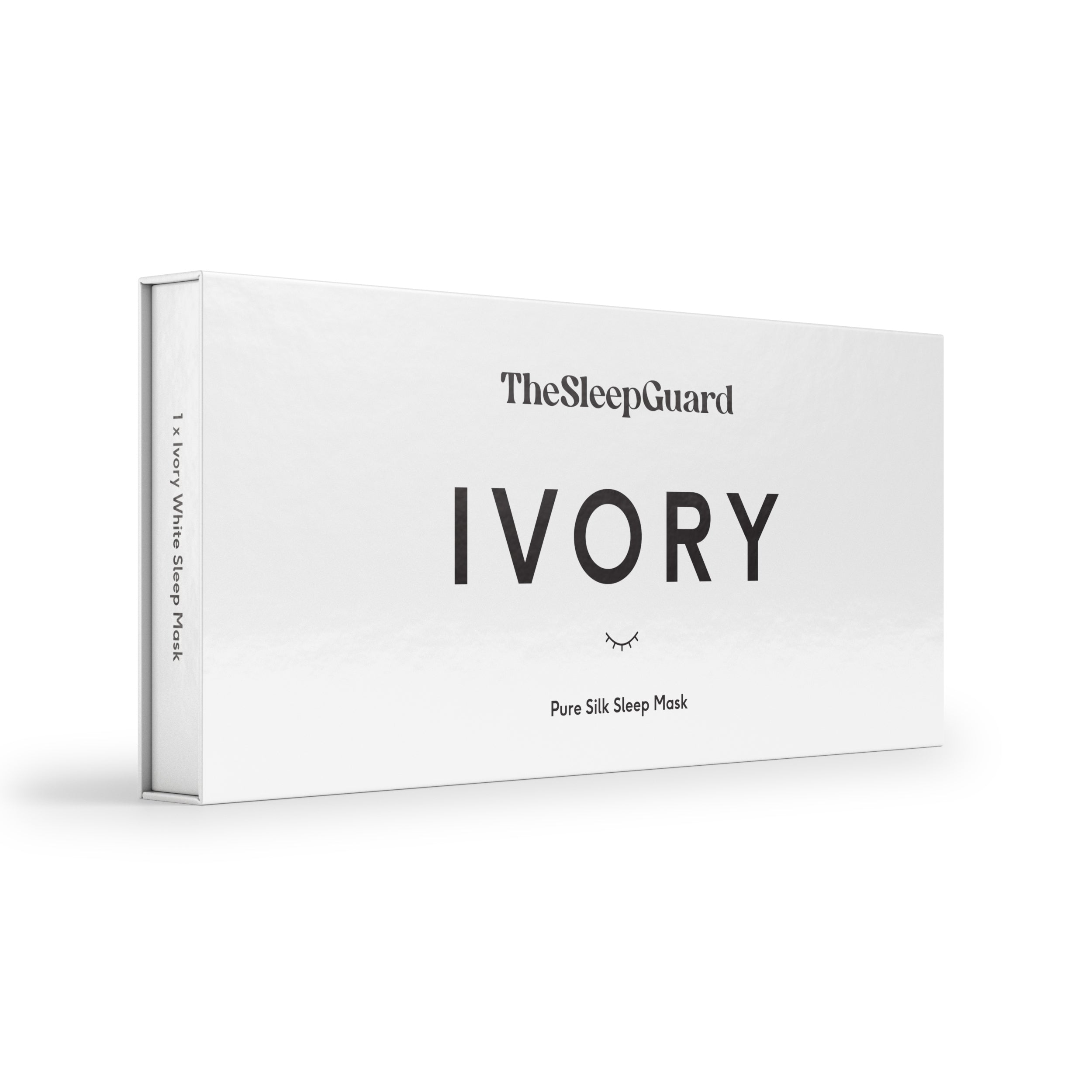 Pure Silk Sleep Mask [100% 6A Mulberry Silk, 22 Momme] - Ivory White