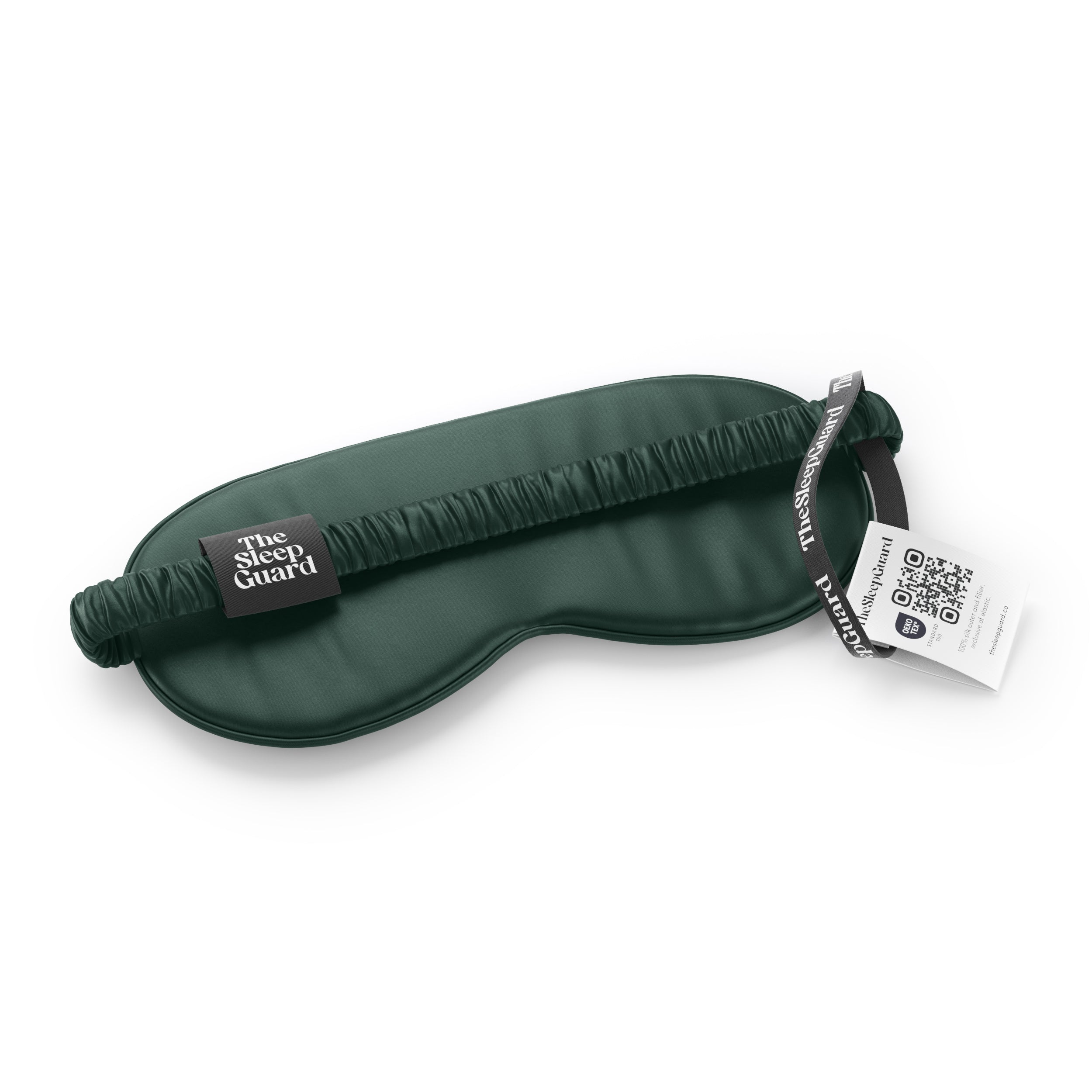 Pure Silk Sleep Mask [100% 6A Mulberry Silk, 22 Momme] - Racing Green